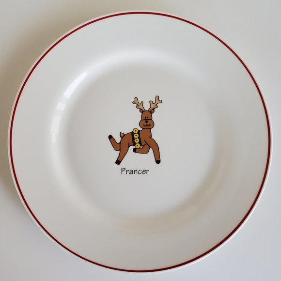 LTD Commodities PRANCER Santa's Reindeer Salad Dessert Snack Plate Replacement - Picture 1 of 4